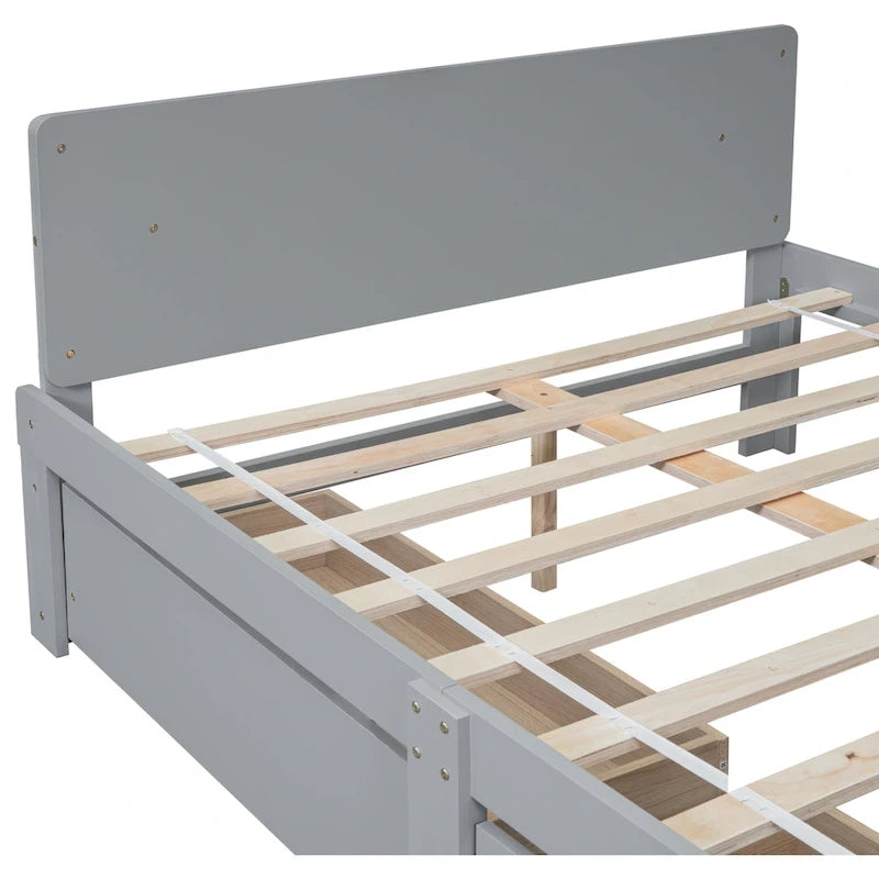 Twin Size Daybed with 2 Storage Drawers in Grey