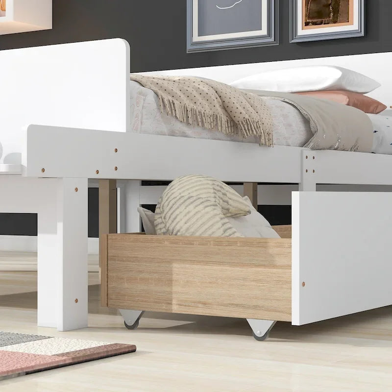 Twin Size Daybed with 2 Storage Drawers in Grey