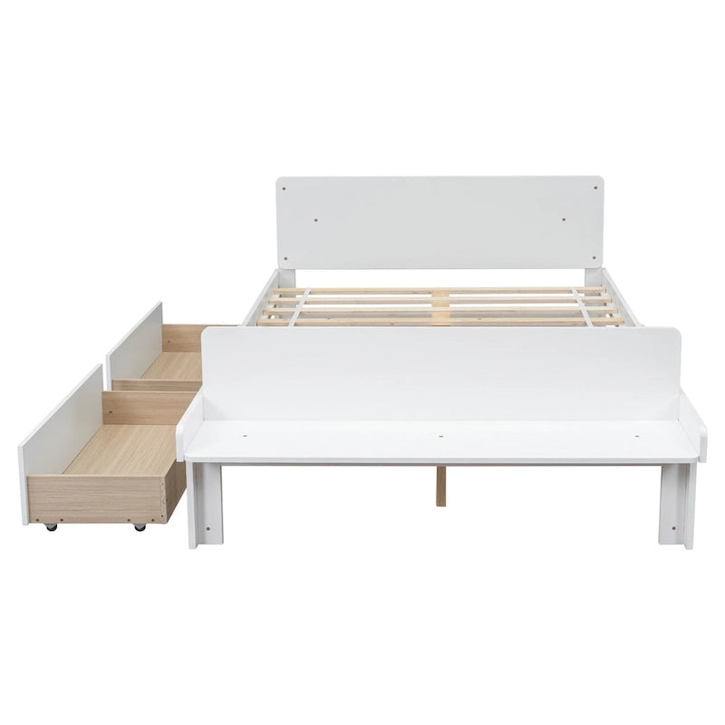 Twin Size Daybed with 2 Storage Drawers in Grey