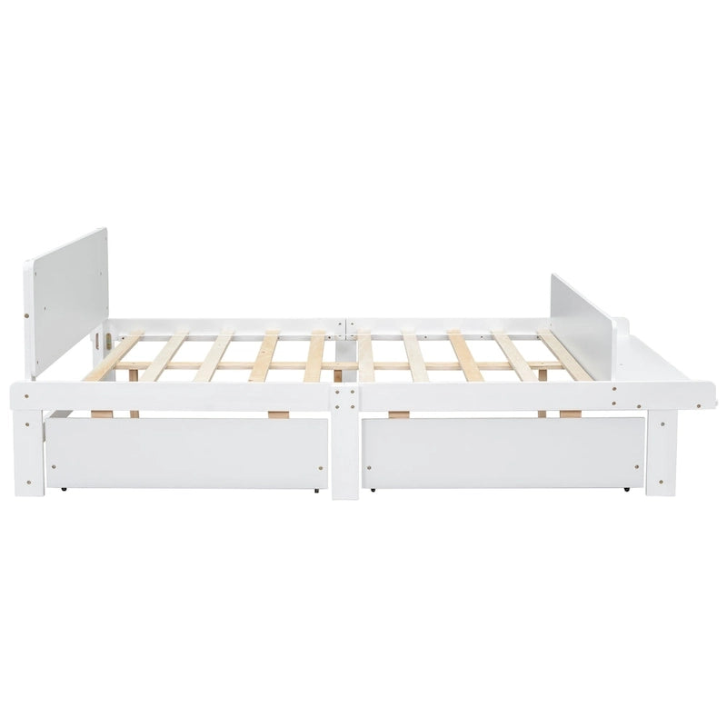 Twin Size Daybed with 2 Storage Drawers in Grey