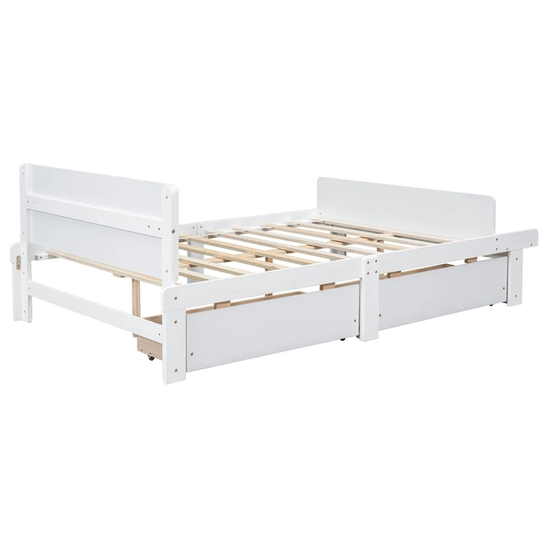 Twin Size Daybed with 2 Storage Drawers in Grey