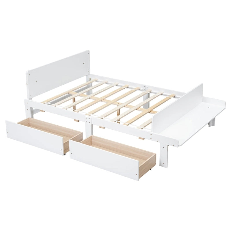 Twin Size Daybed with 2 Storage Drawers in Grey