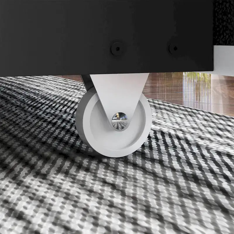 Modern Illuminated Upholstered Platform Bed with LED Light Strip and Gold Trim