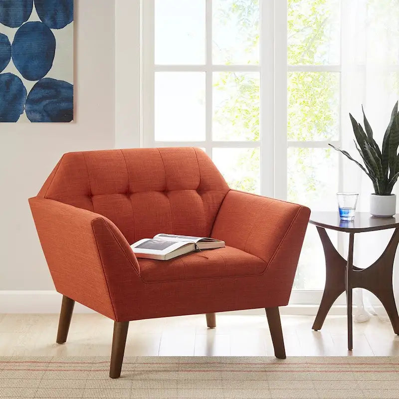 Mid-Century Modern Accent Lounge Chair for Living Room and Bedroom