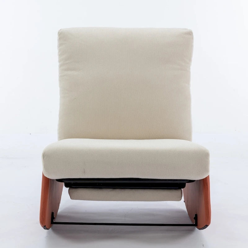 Modern Rocking Recliner Lounge Chair with Adjustable Footrest and Cushion