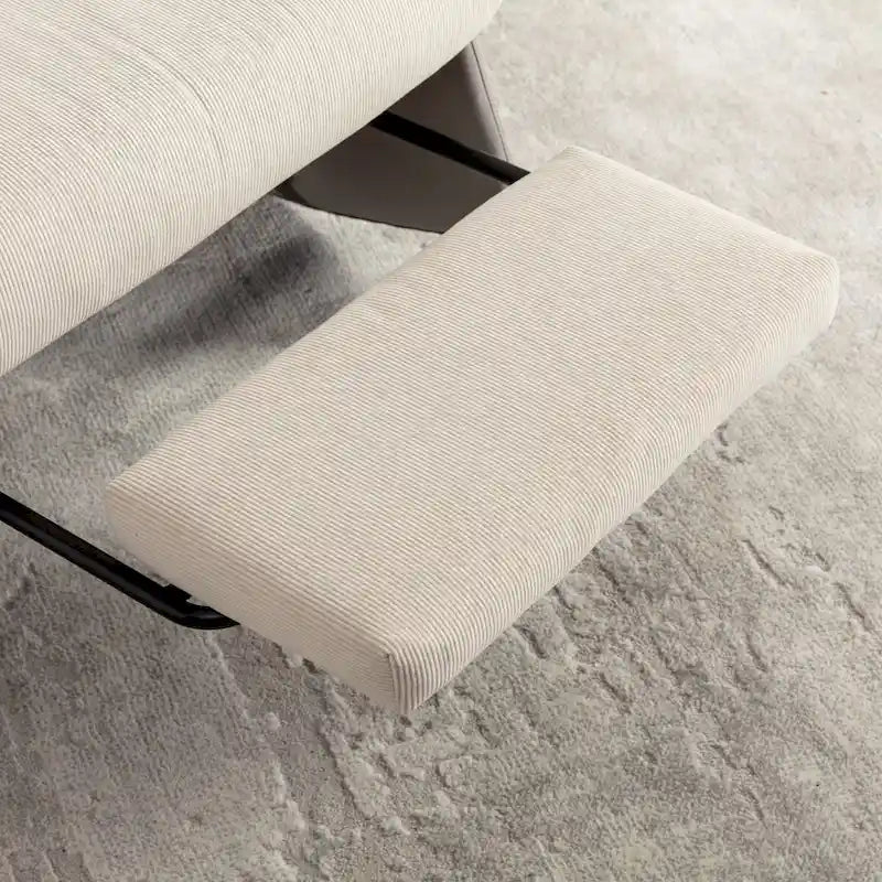 Modern Rocking Recliner Lounge Chair with Adjustable Footrest and Cushion