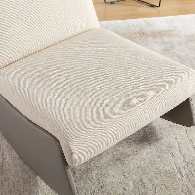 Modern Rocking Recliner Lounge Chair with Adjustable Footrest and Cushion