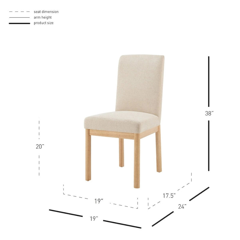 Chenille Low-Back / High-Back Dining Side Chair (Set of 2)