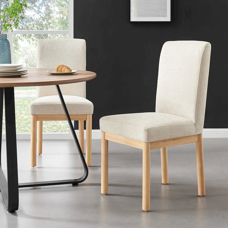 Chenille Low-Back / High-Back Dining Side Chair (Set of 2)