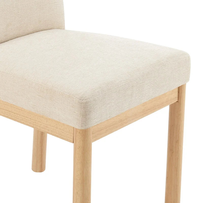 Chenille Low-Back / High-Back Dining Side Chair (Set of 2)