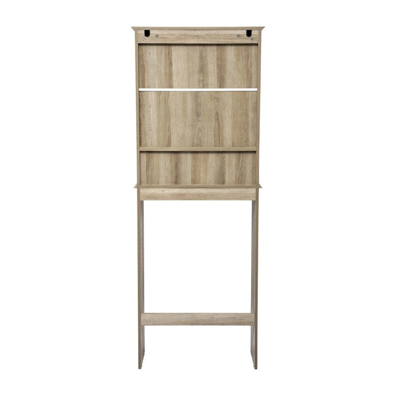 Brown Farmhouse Over the Toilet Storage Cabinet with 2 Shelves