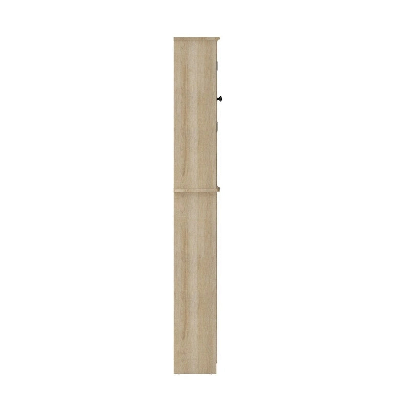 Brown Farmhouse Over the Toilet Storage Cabinet with 2 Shelves