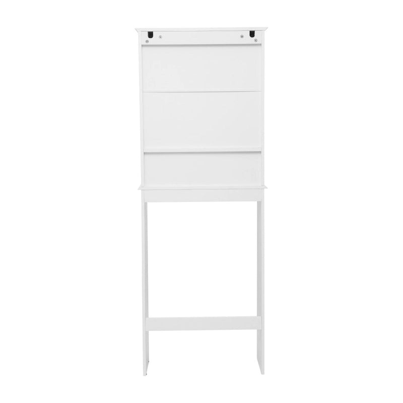 Brown Farmhouse Over the Toilet Storage Cabinet with 2 Shelves