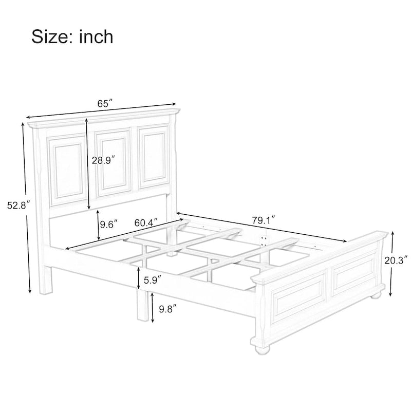 Traditional Town and Country Pinewood Vintage Bed Frame