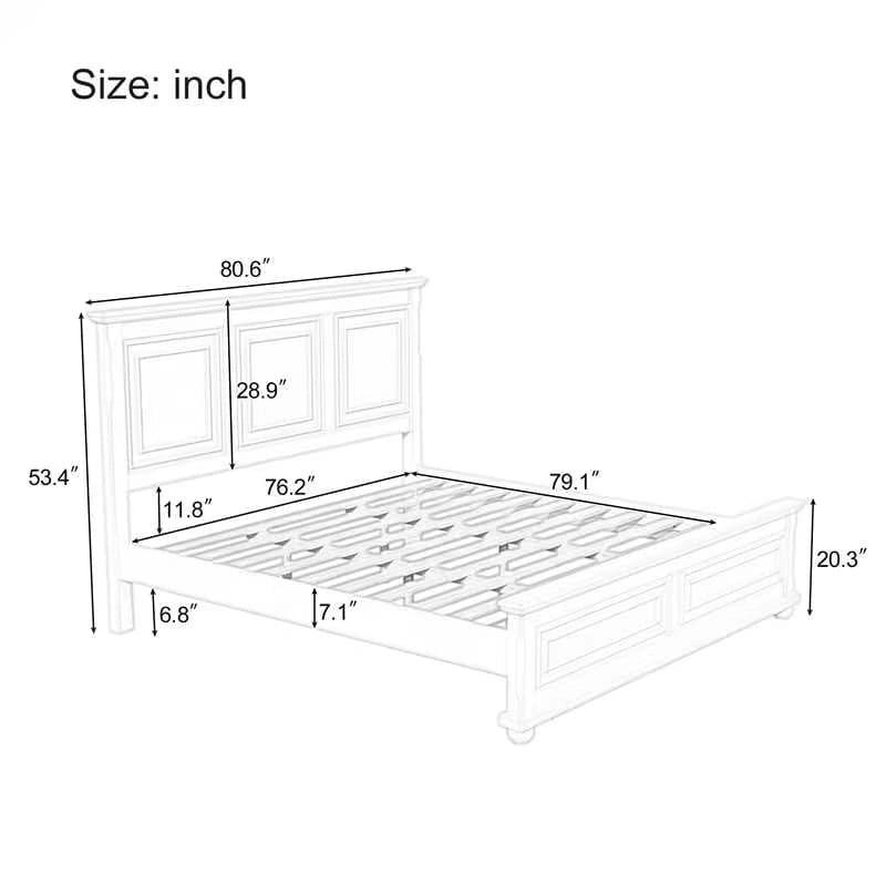 Traditional Town and Country Pinewood Vintage Bed Frame
