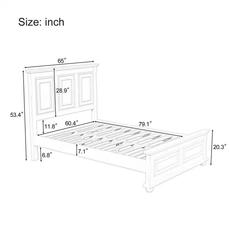 Traditional Town and Country Pinewood Vintage Bed Frame