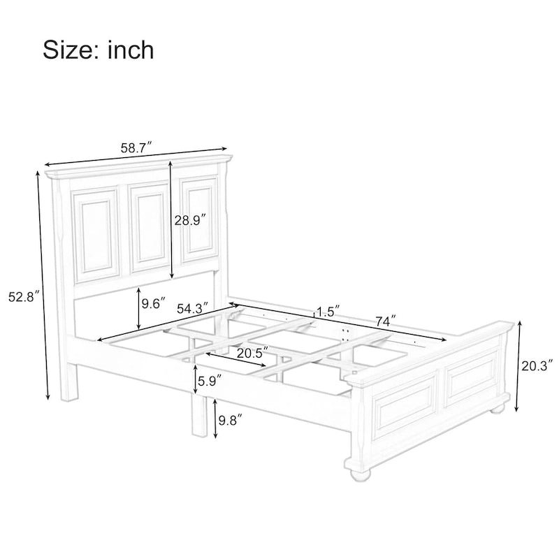 Traditional Town and Country Pinewood Vintage Bed Frame